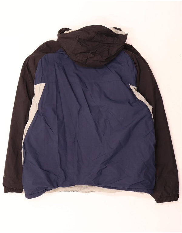 Columbia Herren-Skijacke mit Kapuze, UK 42, XL, Marineblau, Colourblock-Nylon