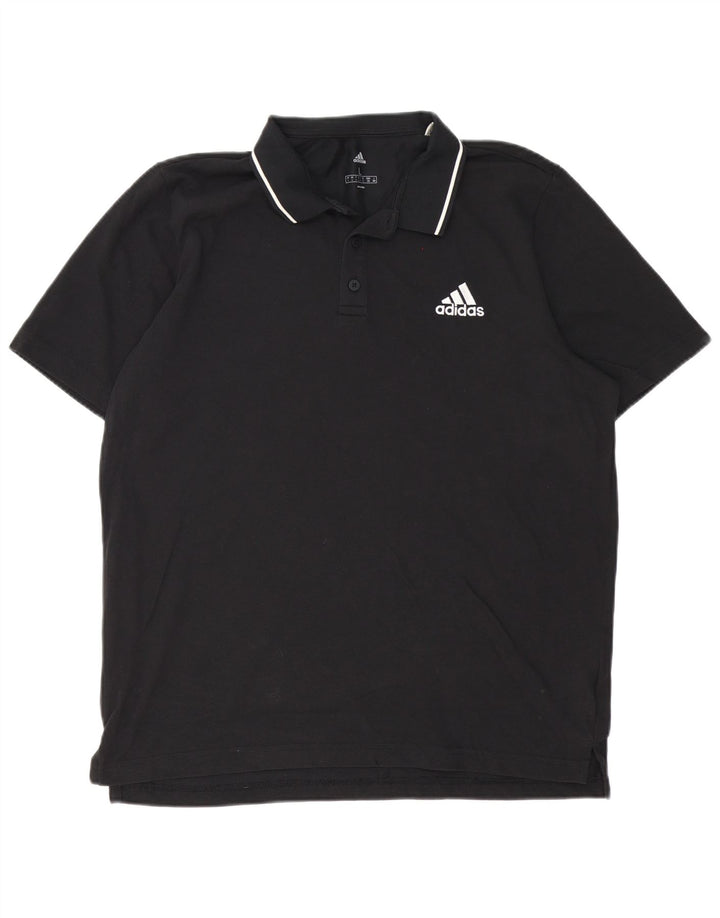 Adidas Herren Poloshirt Große schwarze Baumwolle