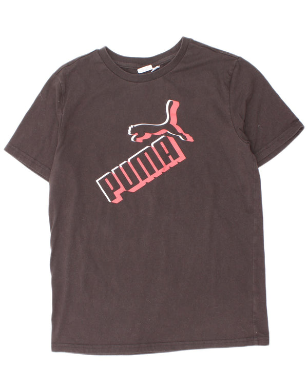 Puma Jungen T-Shirt mit Grafik, 11–12 Jahre, Größe L, Schwarz, Baumwolle