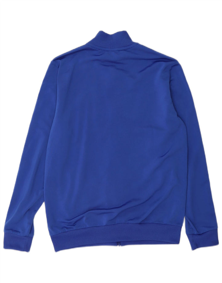 Adidas Jungen-Trainingsanzug-Top-Jacke, 13–14 Jahre, blaues Colourblock-Polyester