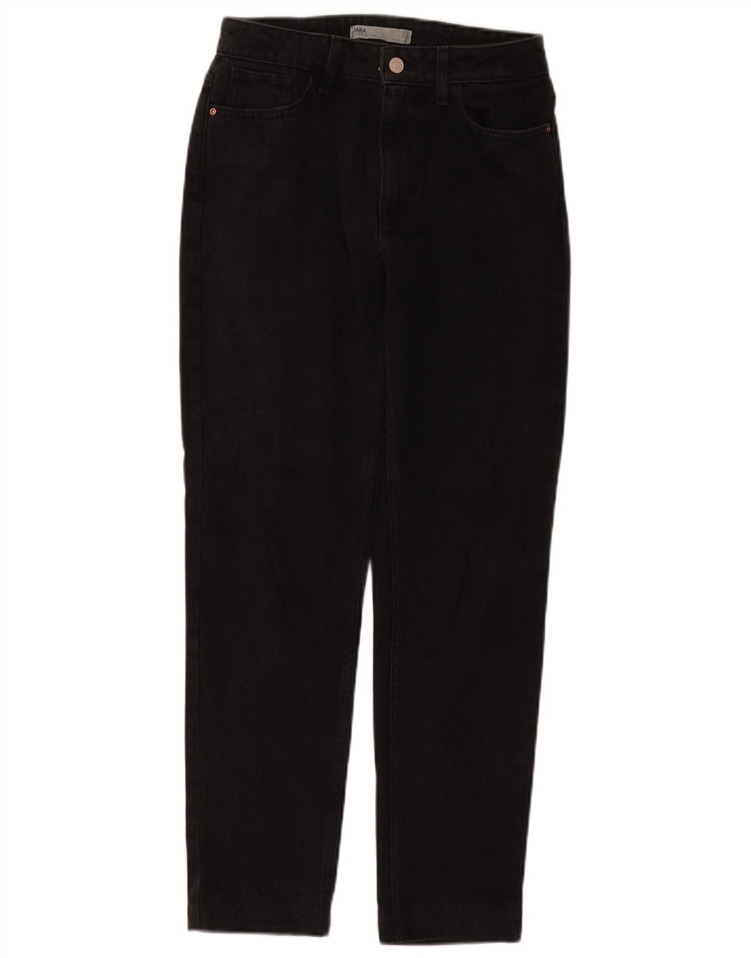 ZARA Damen Tapered Jeans EU 34 2XS W24 L28 Schwarz