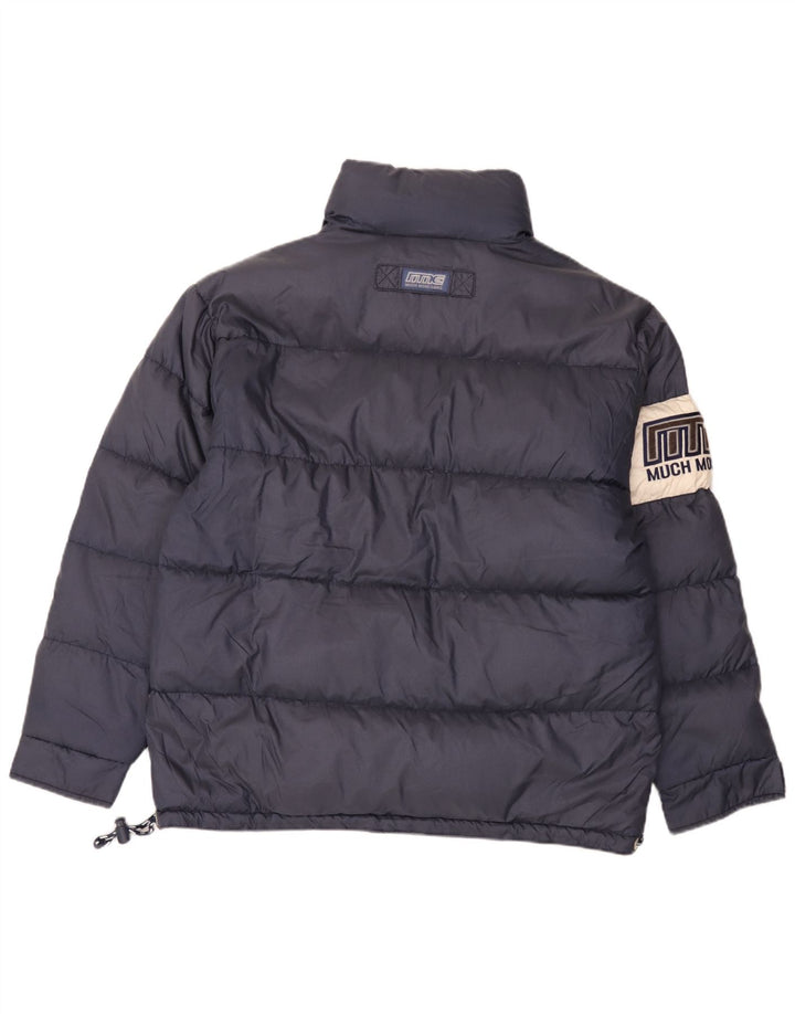 Much More gepolsterte Herrenjacke mit Grafik, UK 38, Mittel, Marineblau, Farbblock