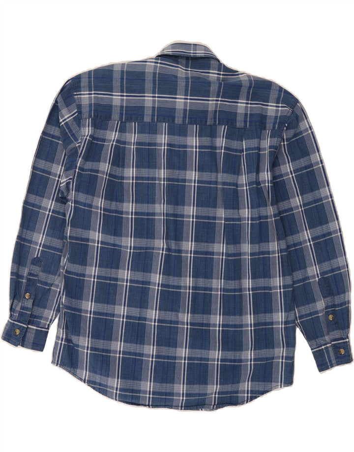FALMER Mens Flannel Shirt Small Blue Check Cotton Vintage Falmer and Second-Hand Falmer from Messina Hembry 