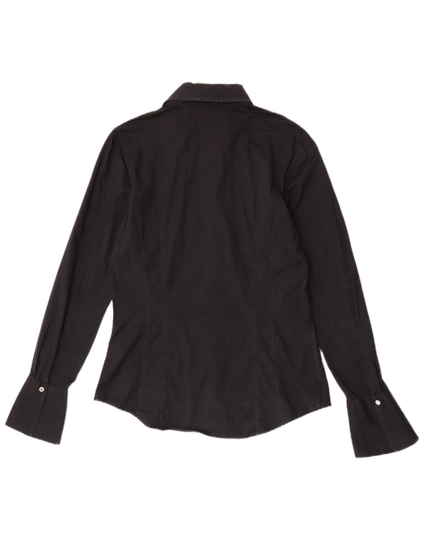 Tommy Hilfiger Damenhemd US 12 Large Schwarz Baumwolle