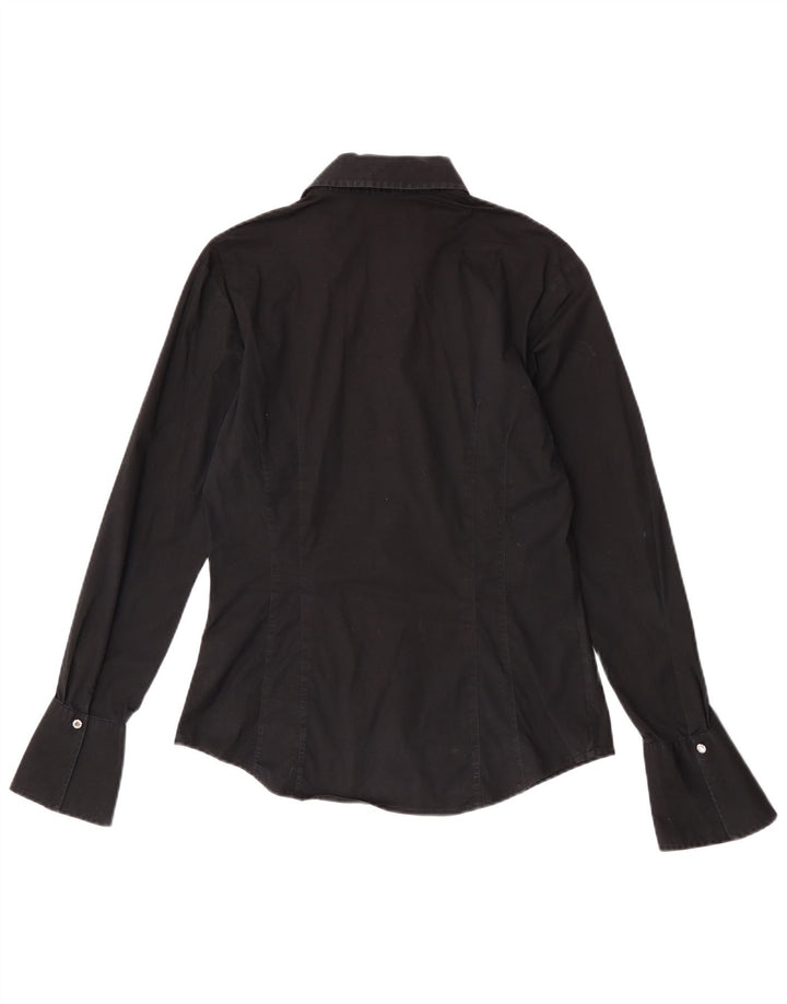 Tommy Hilfiger Damenhemd US 12 Large Schwarz Baumwolle