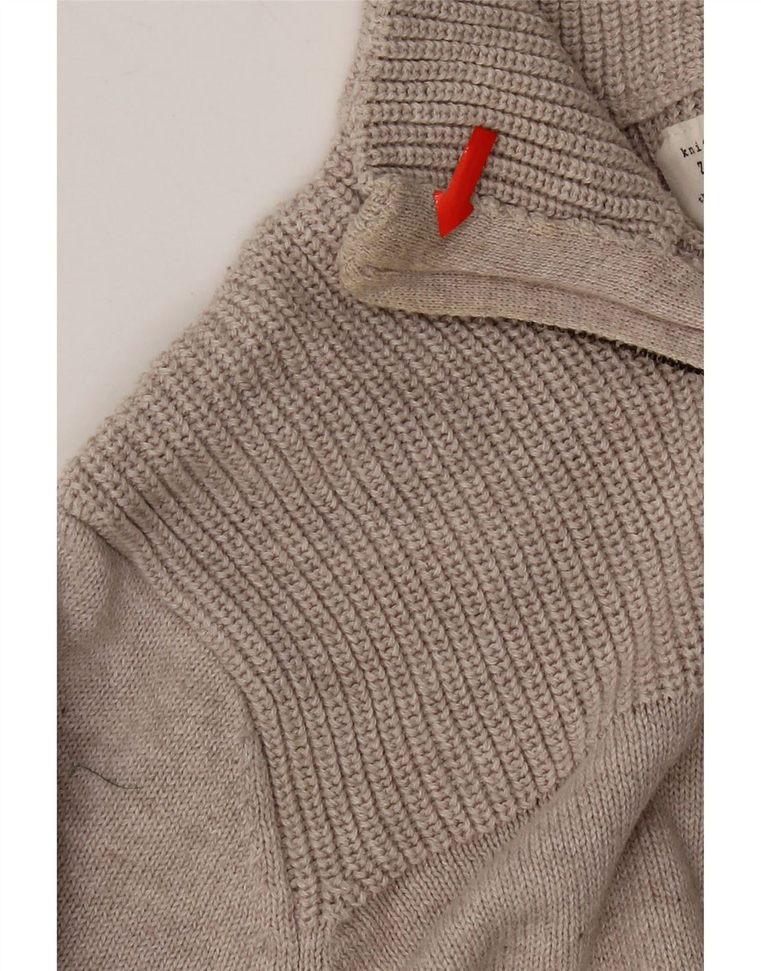 Zara Jungen-Pullover mit Reißverschluss am Hals, 13–14 Jahre, Beige
