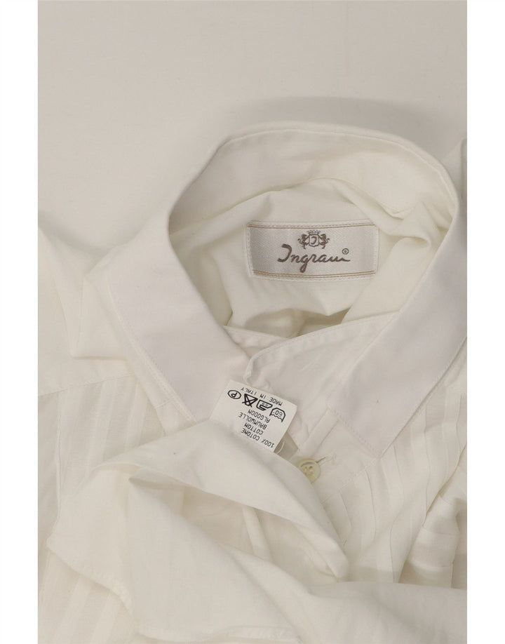 Ingram Herren-Formalhemd XL aus weißer Baumwolle