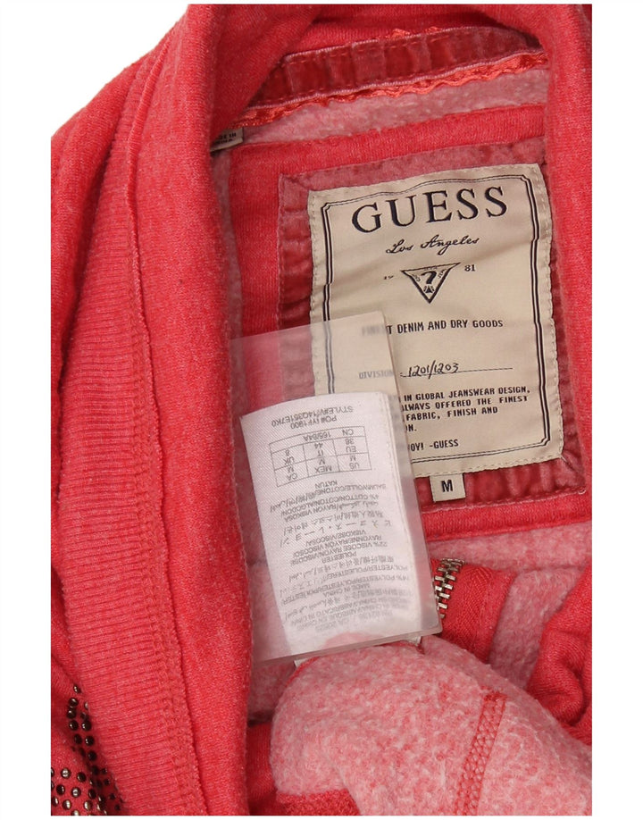 GUESS Damen-Trainingsanzugoberteil mit Grafik, UK 8, Größe S, Rot, Polyester