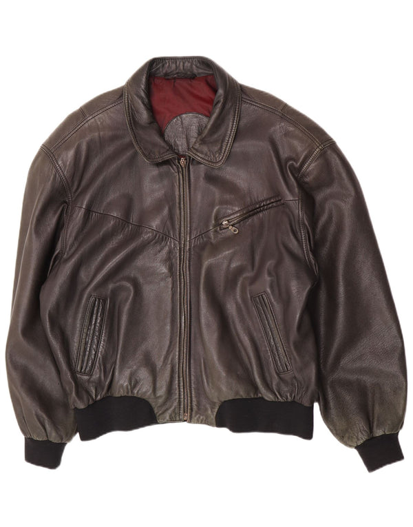 Liberty Herren Lederjacke IT 54 2XL Braunes Leder