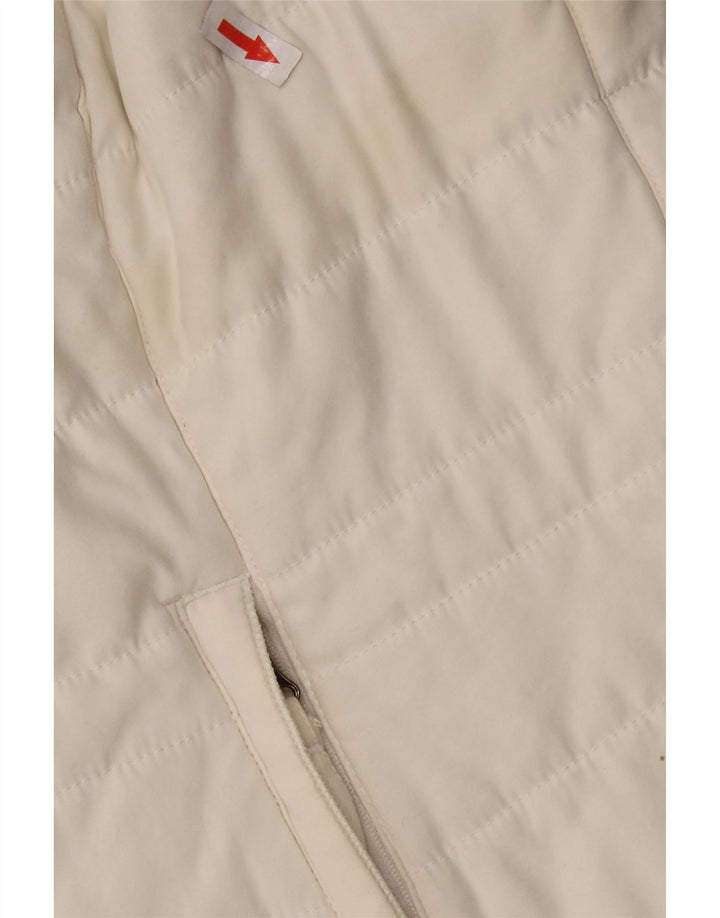 WEIRD FISH Wattierte Damenweste UK 14 Large Weiß Polyester