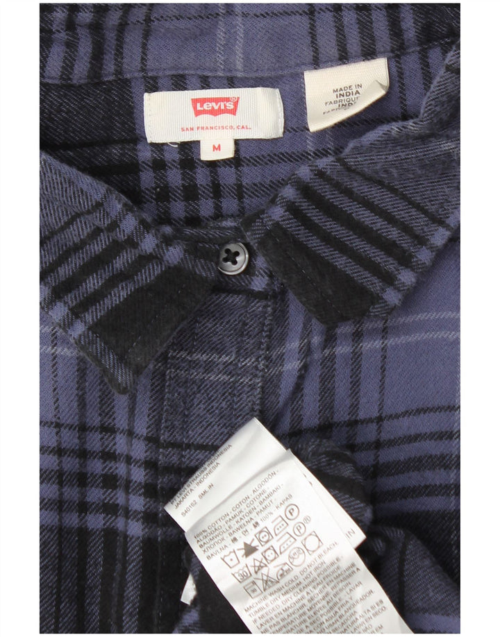 Levi's Damen-Flanellhemd in Übergröße, UK 14, mittelmarineblau, kariert, Baumwolle