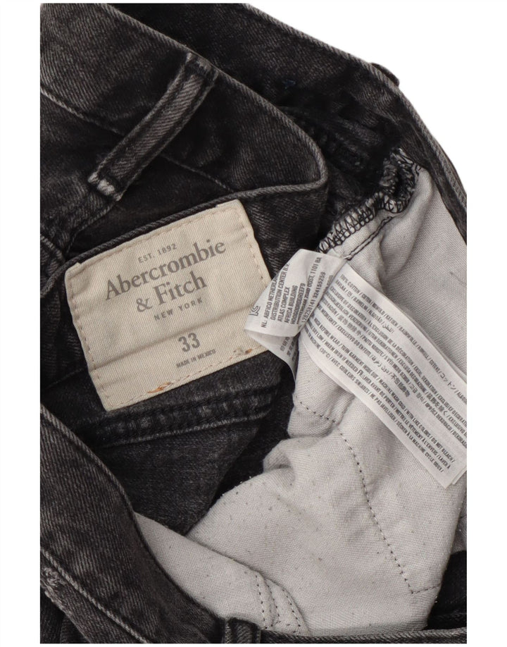 Abercrombie & Fitch Herren Jeansshorts W33 mittelgraue Baumwolle