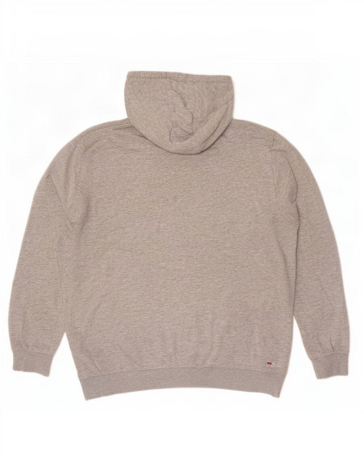 Fila Herren-Kapuzenpullover mit Grafik, groß, grau gefleckt