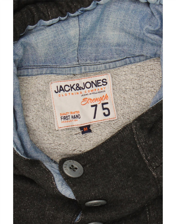 JACK & JONES Mens Hoodie Jumper Medium Grey Vintage Jack & Jones and Second-Hand Jack & Jones from Messina Hembry 