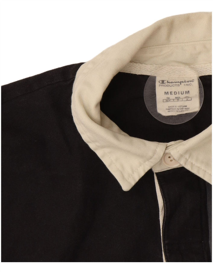 Champion Langarm-Rugby-Poloshirt für Herren, Mittelgrau, Farbblock