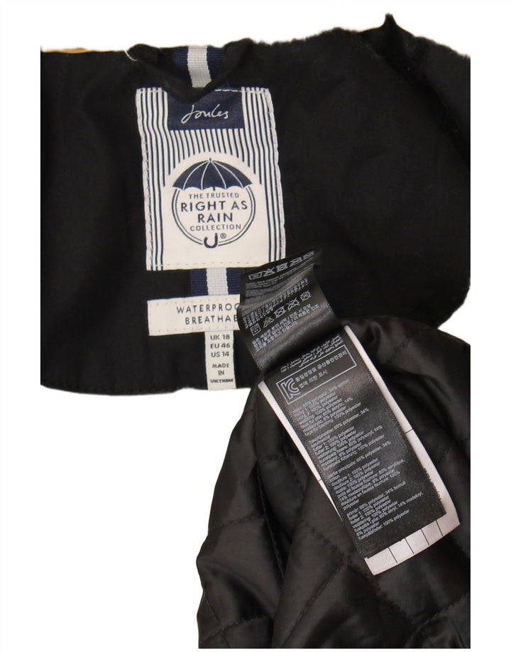 Joules Damen-Parkajacke mit Kapuze, UK 18, XL, Schwarz, Polyester
