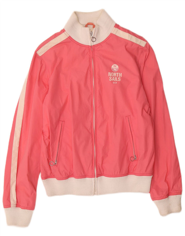 North Sails Damen-Trainingsanzug-Top-Jacke, UK 14, mittelrosa, Farbblock