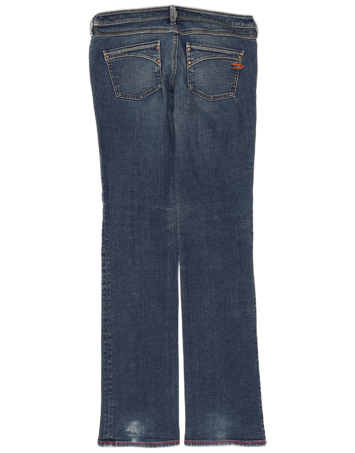 DIESEL Damen Distressed Straight Jeans W29 L33 Blaue Baumwolle