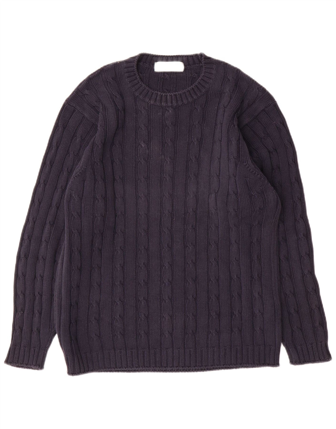 Marks & Spencer Herren-Pullover mit U-Boot-Ausschnitt, Größe S, marineblaue Baumwolle