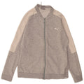 Puma Damen-Trainingsanzug-Oberteiljacke UK 16 Large Graue Colourblock-Baumwolle