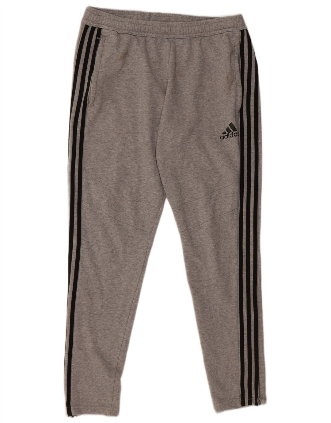 Adidas Herren-Trainingshose aus mittelgrauer Baumwolle