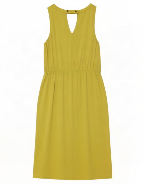 Oasis Damen Ärmelloses Maxikleid UK 14 Große grüne Viskose