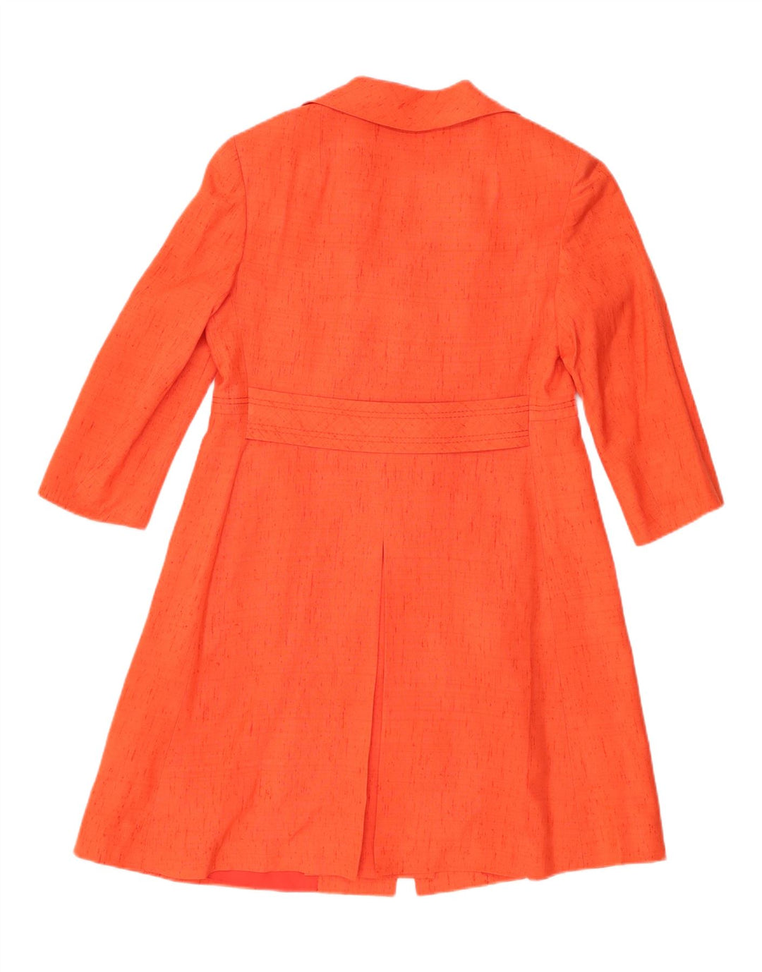 Vintage Damen 3-Knopf-2-teiliges Set UK 12 Mittelorange Seide