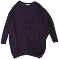 ZARA Damen-Strickjacke, übergroß, kurzärmelig, Gr. 14, Mittelmarineblau