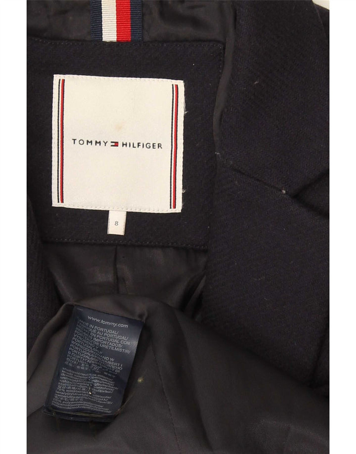 Tommy Hilfiger Damen Mantel US 8 Medium Marineblau Wolle
