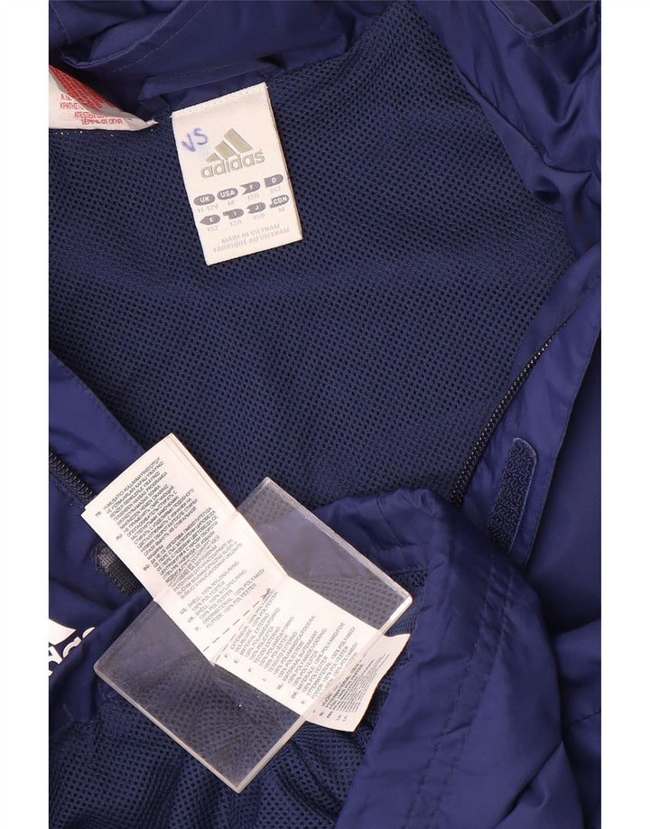 Adidas Regenjacke mit Kapuze für Jungen, 11–12 Jahre, marineblaues Nylon