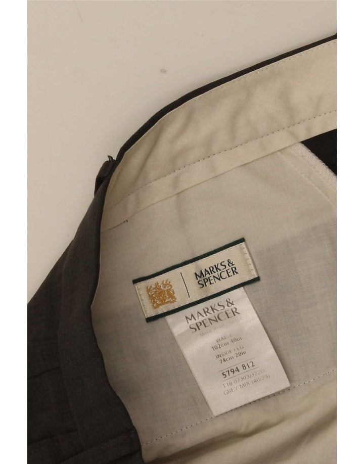 Marks & Spencer Herren-Freizeithose mit Pegged, W40, L29, graues Polyester