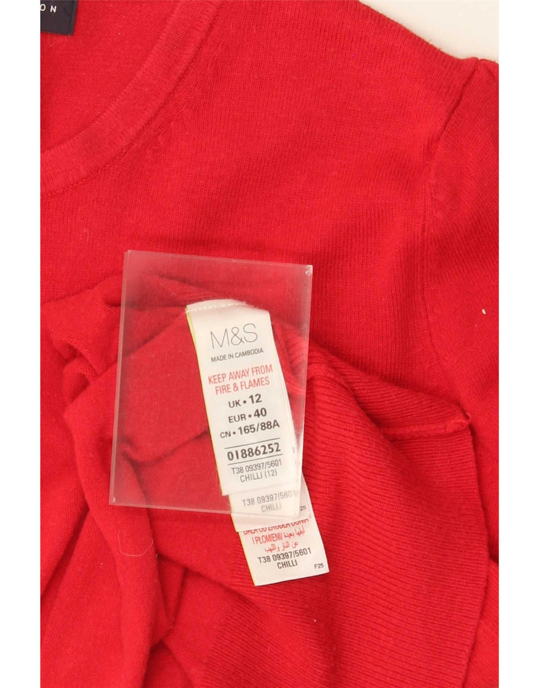 Marks & Spencer Damen-Cardigan-Pullover UK 12 Mittelrote Viskose