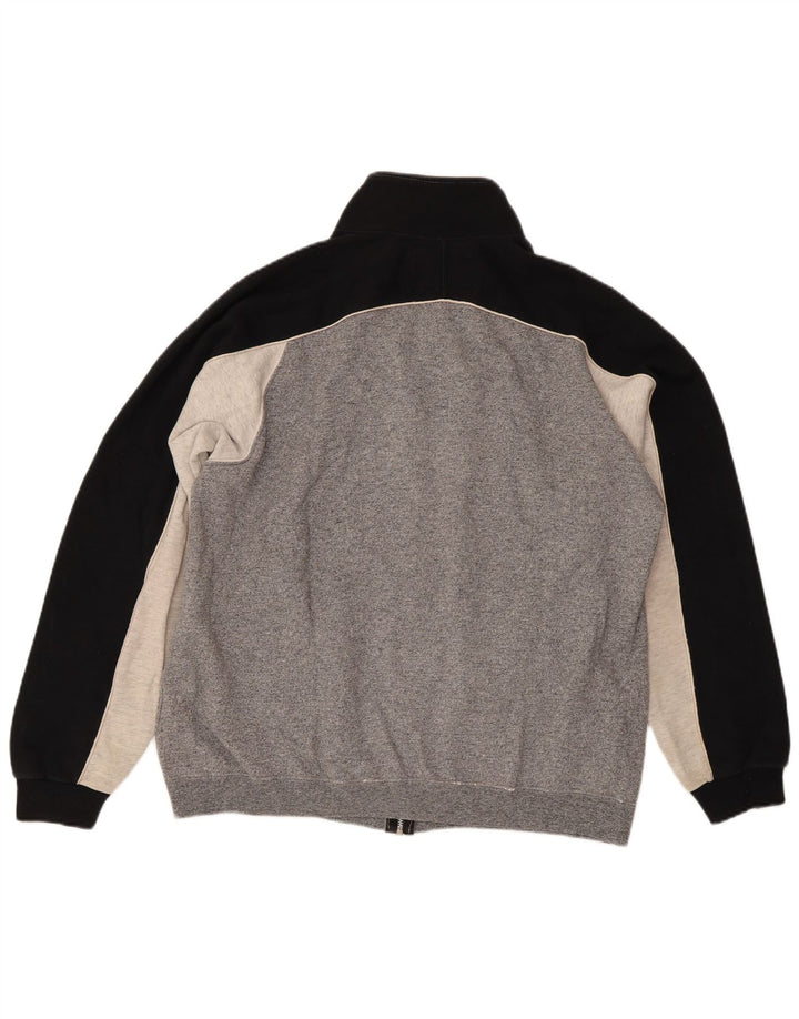 Champion Herren-Trainingsanzug-Top-Jacke, mittelgrau, Farbblock-Sport