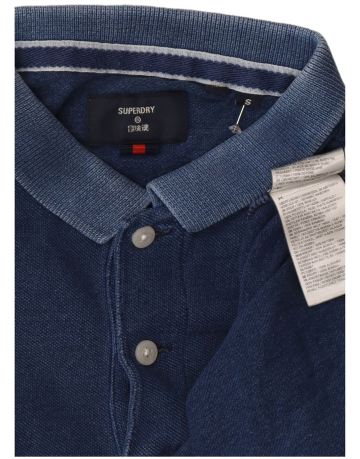 Superdry Herren-Poloshirt, Größe S, Marineblau, Baumwolle