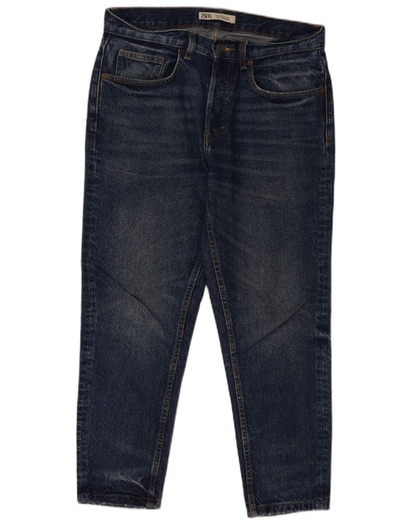 Zara Damen Slim Jeans EU 38 Small W30 L26 Blaue Baumwolle