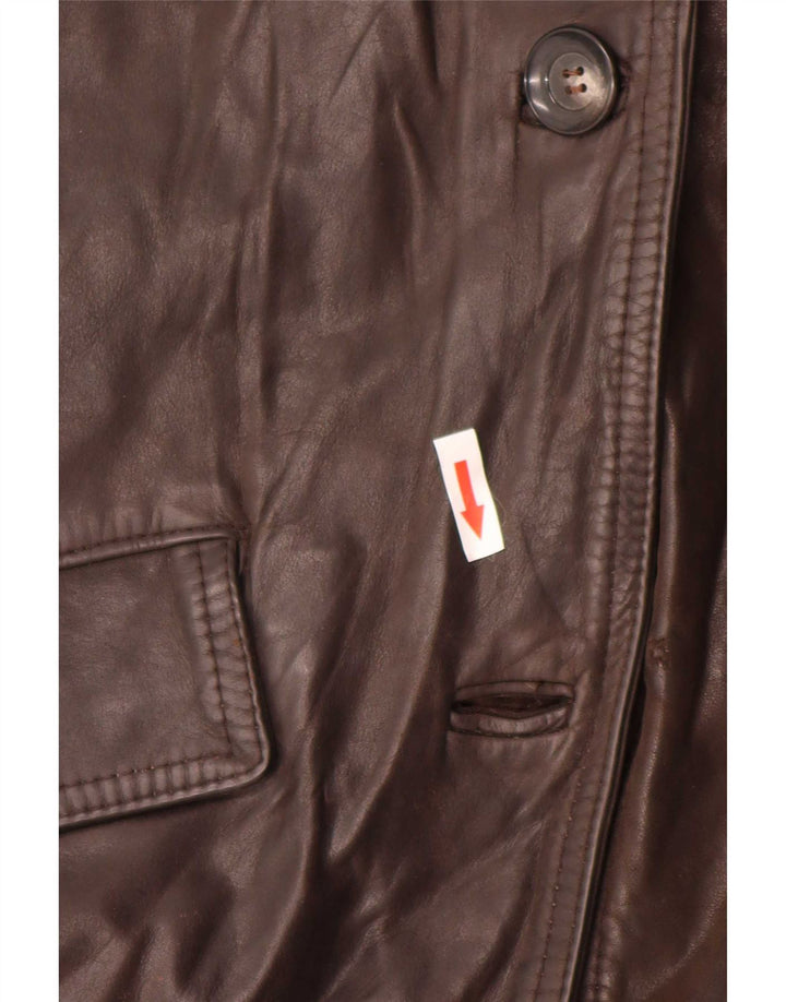Siteli Damen Lederjacke UK 12 Mittelbraun