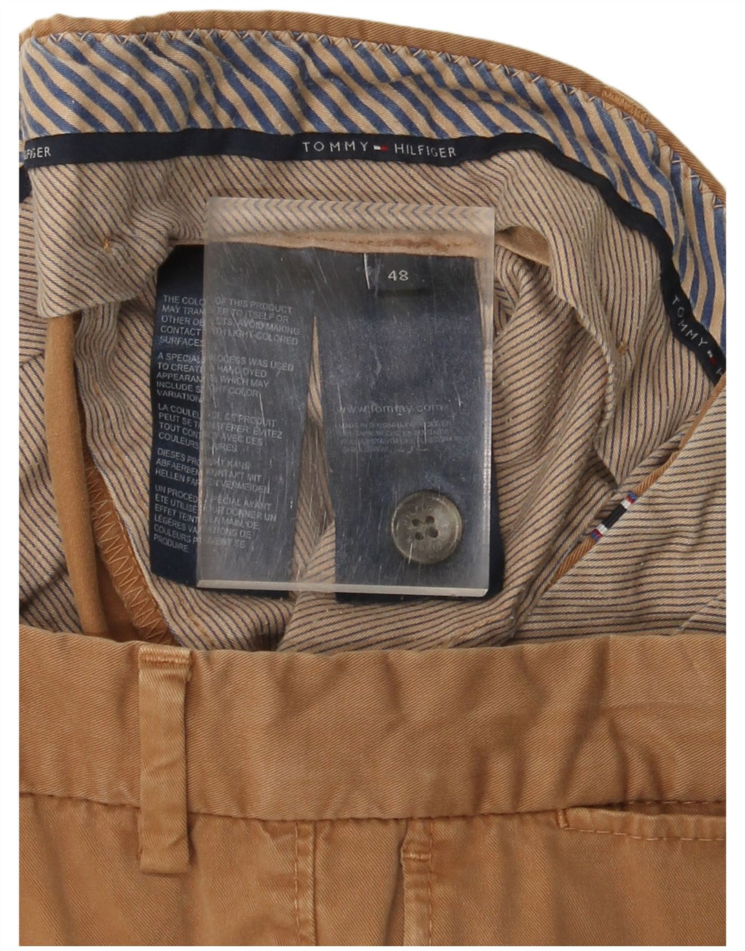 Tommy Hilfiger Herren Chinohose IT 48 Medium W32 L30 Beige Baumwolle