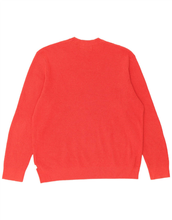 Marks & Spencer Herren-Pullover mit Rundhalsausschnitt, 2XL, rot, Polyester