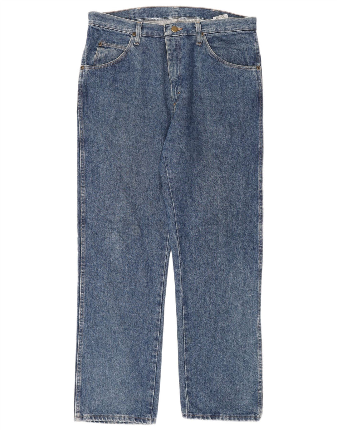 WRANGLER Herren Straight Jeans W34 L30 Blaue Baumwolle