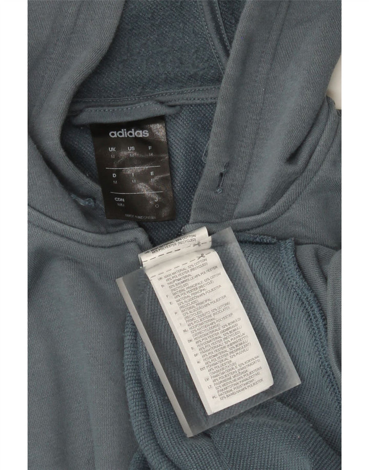 Adidas Herren Graphic Zip Hoodie Pullover Mittelblaue Baumwolle