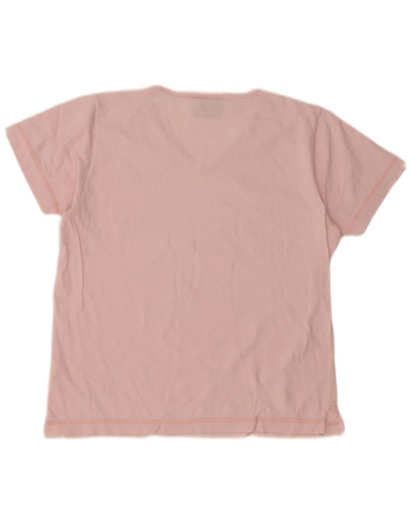 CHAMPION Damen Grafik-T-Shirt-Oberteil UK 10 Small Pink