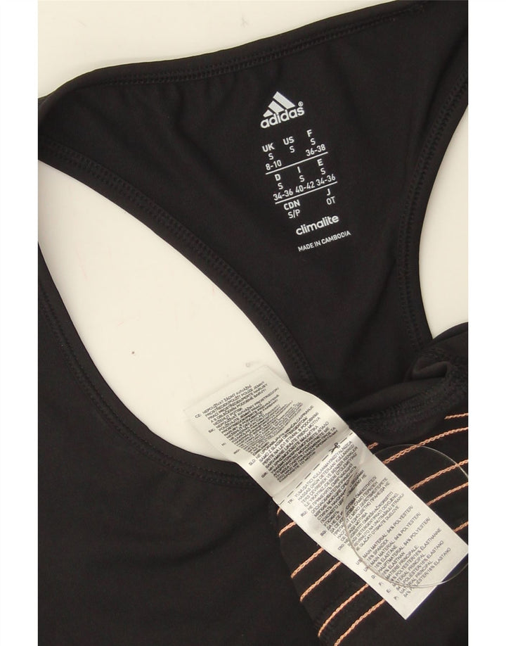 Adidas Damen Climalite Weste Top UK 8/10 Small Schwarz Polyester