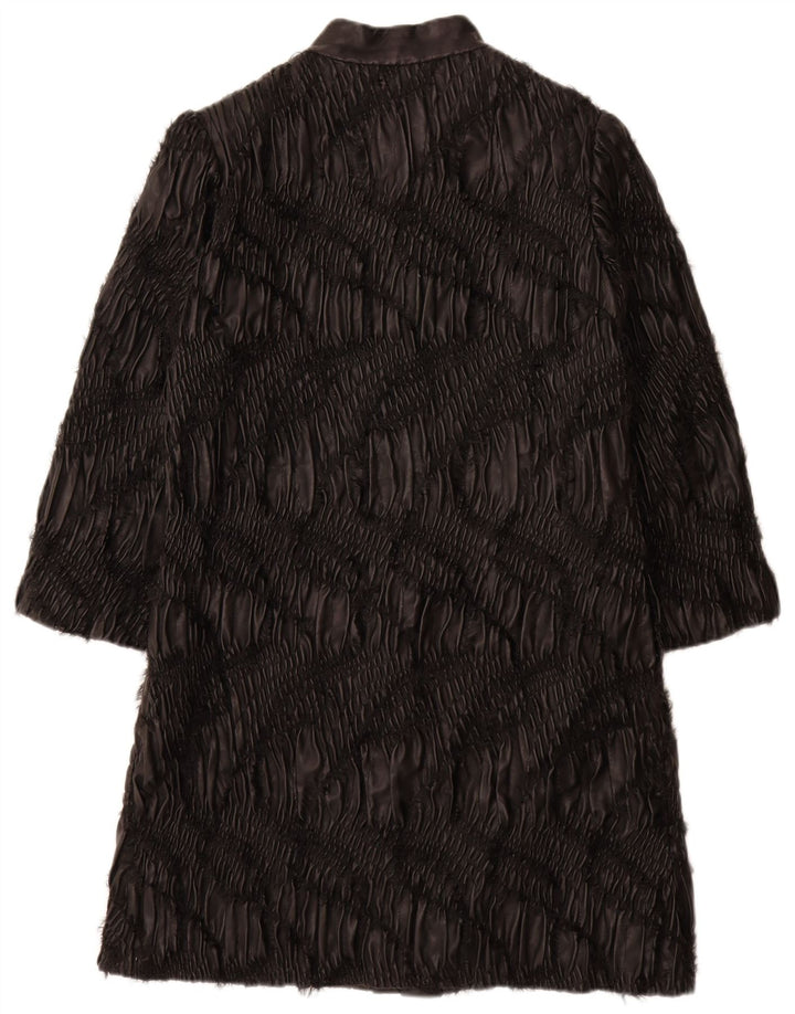 Carnet Damen Ledermantel UK 8 Small Schwarz
