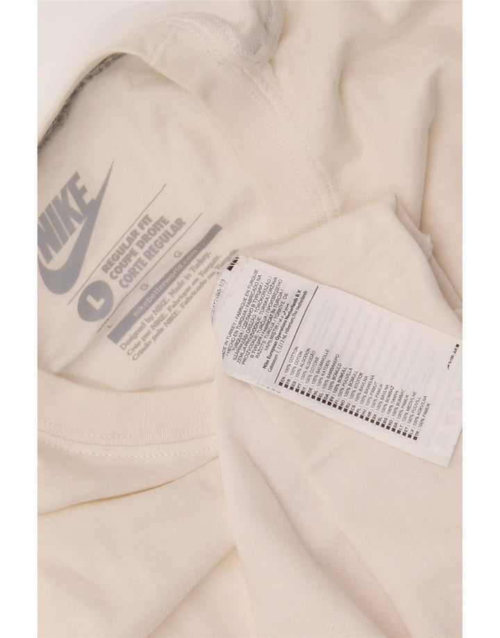 Nike Herren-T-Shirt mit normaler Passform, groß, aus weißer Baumwolle