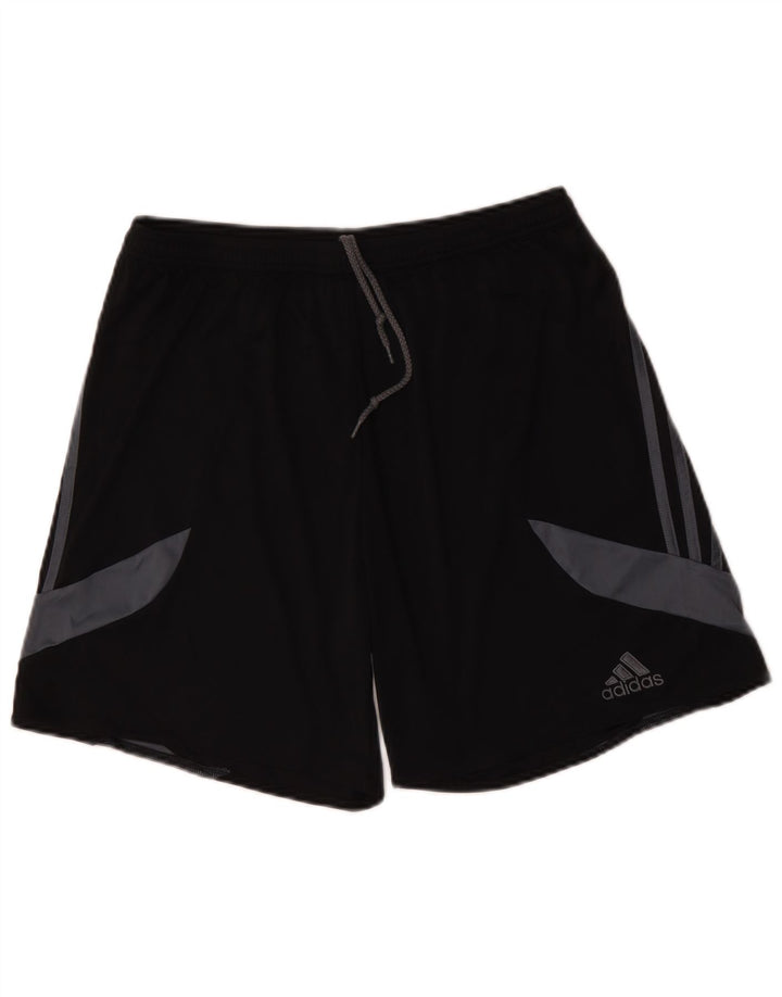 Adidas Herren Climalite Sportshorts, groß, schwarzes Farbblock-Polyester