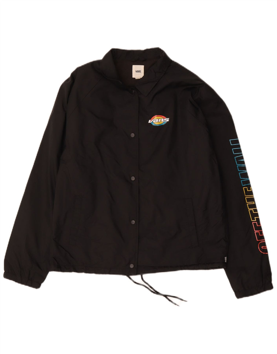 Vans Damen Graphic Regenjacke UK 14 Mittelschwarzes Polyester
