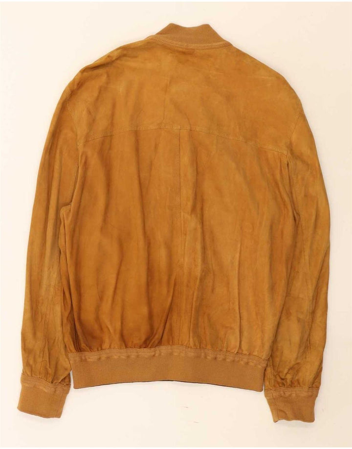 Vintage Herren Wende-Wildlederjacke UK 38 Mittelbrauner Farbblock