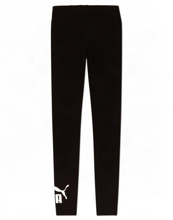 Puma Womens Crop Graphic Leggings UK 10 Small Schwarz Baumwolle