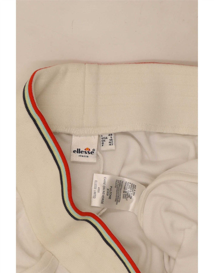 Ellesse Damen Sportshorts UK 16 Large Weiße Baumwolle