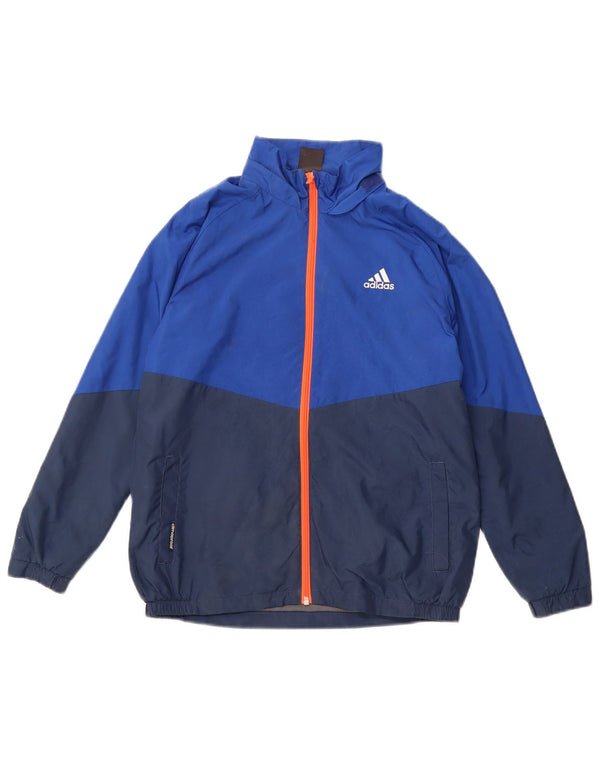 ADIDAS Jungen Clima Proof Trainingsanzug-Oberjacke, 11–12 Jahre, Marineblau